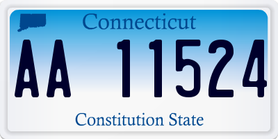 CT license plate AA11524