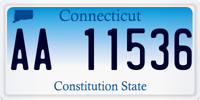 CT license plate AA11536