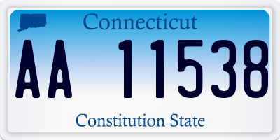 CT license plate AA11538
