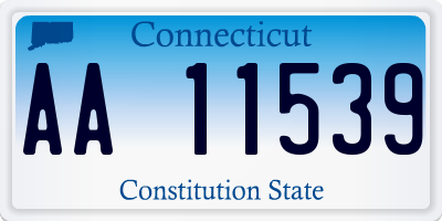 CT license plate AA11539