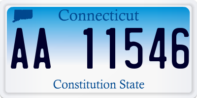 CT license plate AA11546