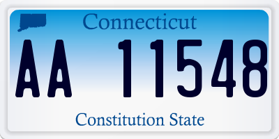 CT license plate AA11548