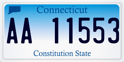 CT license plate AA11553