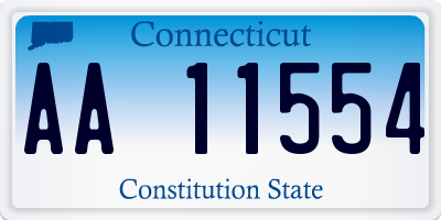CT license plate AA11554