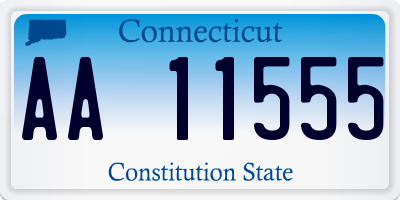 CT license plate AA11555