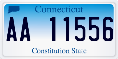 CT license plate AA11556