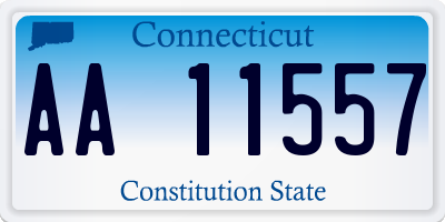 CT license plate AA11557