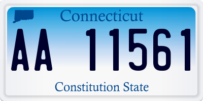 CT license plate AA11561