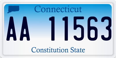 CT license plate AA11563