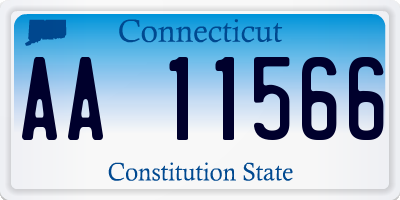 CT license plate AA11566