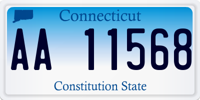CT license plate AA11568