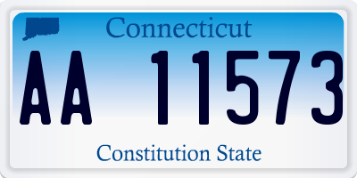 CT license plate AA11573