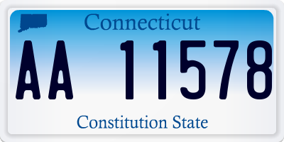 CT license plate AA11578