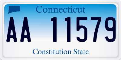 CT license plate AA11579