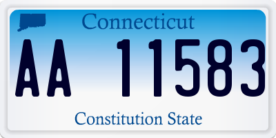 CT license plate AA11583
