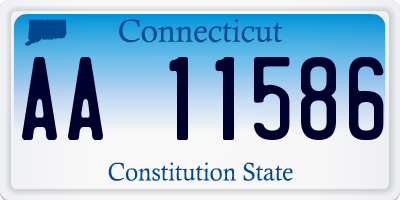 CT license plate AA11586