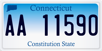 CT license plate AA11590