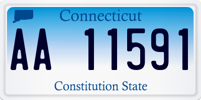 CT license plate AA11591