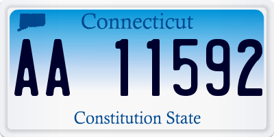 CT license plate AA11592