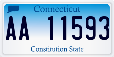 CT license plate AA11593