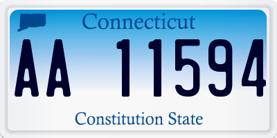 CT license plate AA11594