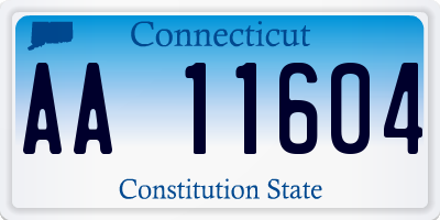 CT license plate AA11604