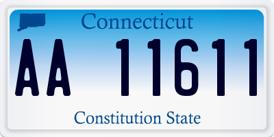 CT license plate AA11611