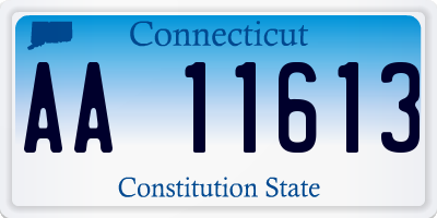 CT license plate AA11613