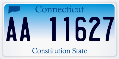 CT license plate AA11627