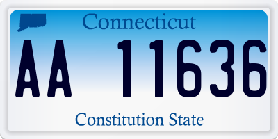 CT license plate AA11636