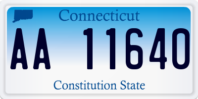 CT license plate AA11640