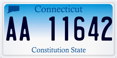 CT license plate AA11642