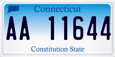 CT license plate AA11644