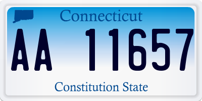 CT license plate AA11657