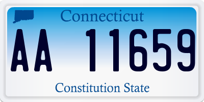 CT license plate AA11659