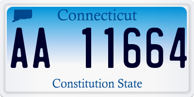 CT license plate AA11664