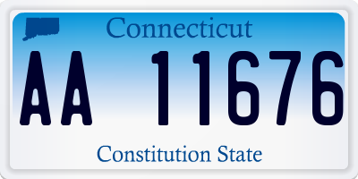 CT license plate AA11676