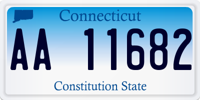 CT license plate AA11682