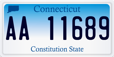 CT license plate AA11689