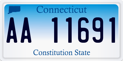 CT license plate AA11691