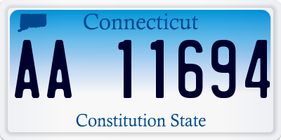 CT license plate AA11694