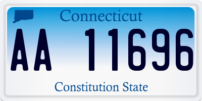 CT license plate AA11696