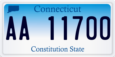 CT license plate AA11700