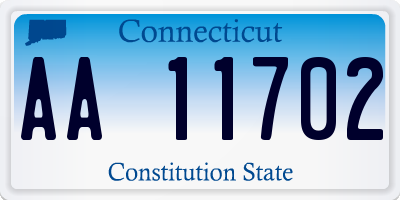 CT license plate AA11702