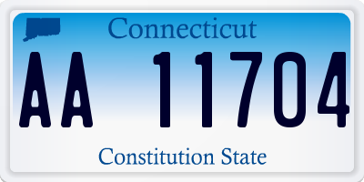 CT license plate AA11704