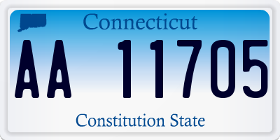 CT license plate AA11705