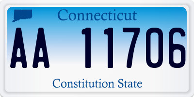 CT license plate AA11706