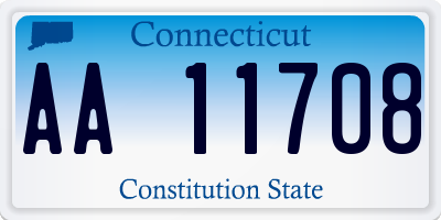 CT license plate AA11708