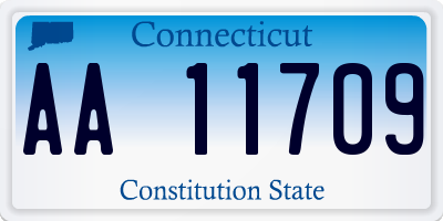 CT license plate AA11709