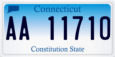 CT license plate AA11710